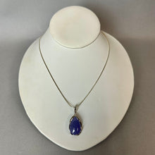 Load image into Gallery viewer, East Arts Sterling Lavender Jade Diamond Teardrop Enhancer Pendant on 18" Chain Necklace
