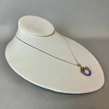 Load image into Gallery viewer, East Arts Sterling Lavender Jade Enamel Koi Fish Pendant on 18" Chain Necklace
