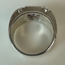 Load image into Gallery viewer, Sterling Amethyst Onyx Ring sz 7
