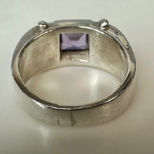 Load image into Gallery viewer, Sterling Amethyst Onyx Ring sz 7
