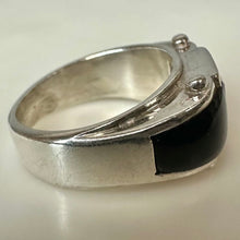 Load image into Gallery viewer, Sterling Amethyst Onyx Ring sz 7

