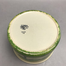 Load image into Gallery viewer, Vintage Roseville Pottery Stoneware Hand Painted Crock Yellow Cottage (4")
