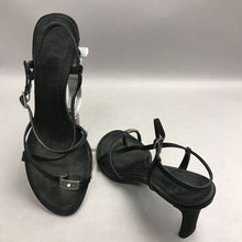 Load image into Gallery viewer, Nine West Black Strappy Slingback Heel w/Charms Size 7.5
