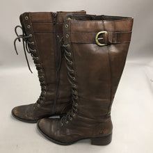 Load image into Gallery viewer, Born Brown Knee High Lace Up Boots Size 7
