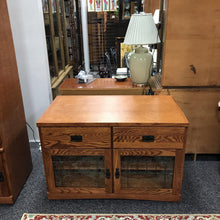 Load image into Gallery viewer, Oak Tv Stand 2 Drawer (30x45x25)
