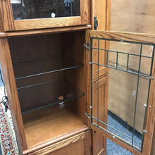 Load image into Gallery viewer, Oak Display Tower w/Glass Shelves (76x34x21) R
