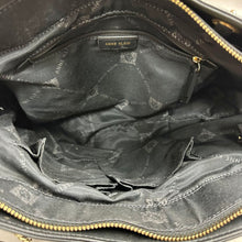 Load image into Gallery viewer, Anne Klein Black Textured Faux Leather Tote Purse (10x16x5")
