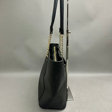 Load image into Gallery viewer, Anne Klein Black Textured Faux Leather Tote Purse (10x16x5")
