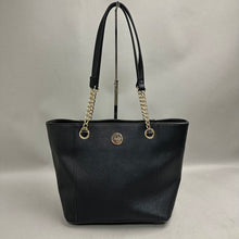 Load image into Gallery viewer, Anne Klein Black Textured Faux Leather Tote Purse (10x16x5")
