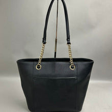 Load image into Gallery viewer, Anne Klein Black Textured Faux Leather Tote Purse (10x16x5")
