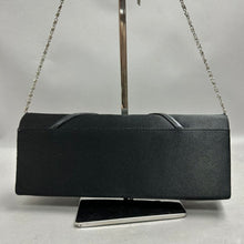 Load image into Gallery viewer, Vintage Bijoux Terner Black Satin Rhinestone Detail Evening Bag Purse (4.5x10.2")
