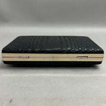 Load image into Gallery viewer, Black Snake Embossed Faux Leather Chain Strap Evening Bag Purse (5x8x1.5")

