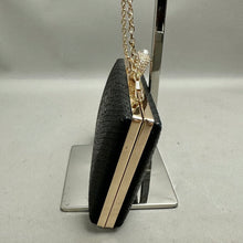 Load image into Gallery viewer, Black Snake Embossed Faux Leather Chain Strap Evening Bag Purse (5x8x1.5")
