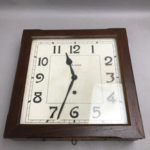 Load image into Gallery viewer, Antique New Haven Balcony Clock with Key (14x14)(As Is)
