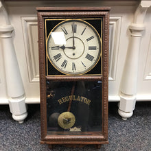 Load image into Gallery viewer, Antique Waterbury Co. Regulator Wall Clock Utested (35x16x5)(As Is)
