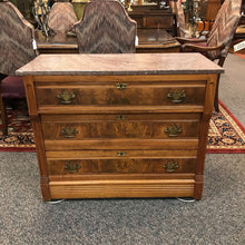 Load image into Gallery viewer, Antique Walnut Dresser w/Marble Top 3 Drawer (32x40x19)
