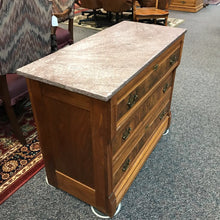 Load image into Gallery viewer, Antique Walnut Dresser w/Marble Top 3 Drawer (32x40x19)
