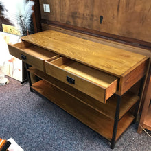 Load image into Gallery viewer, Oak Tv Stand 2 Drawer (32x54x18)
