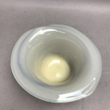 Load image into Gallery viewer, Hand Blown White Glass Cobalt Blue Swirl Bowl (3x5)
