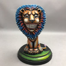 Load image into Gallery viewer, Hand Painted Lion Sculpture on Base (8")
