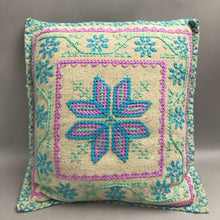 Load image into Gallery viewer, Handmade Needlepoint Accent Pillow (15x16)
