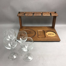 Load image into Gallery viewer, Vintage Himark Wooden Wine &amp; Cheese Server Set (16x8x10)
