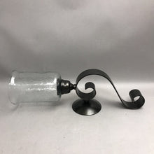 Load image into Gallery viewer, Bronze Metal Candle Wall Sconce w/Hurricane Shade (17")
