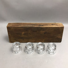 Load image into Gallery viewer, Rustic 4 Hole Wooden Sugar Mold Candle Holder (3x5x14)
