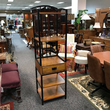 Load image into Gallery viewer, Oak / Metal End Table / Tower Shelf (72x20x18)
