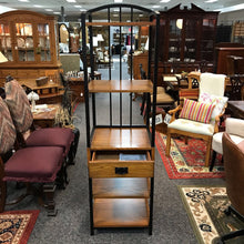 Load image into Gallery viewer, Oak / Metal End Table / Tower Shelf (72x20x18)
