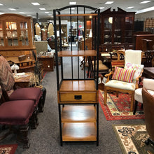 Load image into Gallery viewer, Oak / Metal End Table / Tower Shelf (72x20x18)
