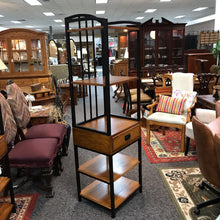 Load image into Gallery viewer, Oak / Metal End Table / Tower Shelf (72x20x18)
