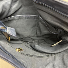 Load image into Gallery viewer, Navy Faux Leather Hobo Bag Purse (11x14x3.5")

