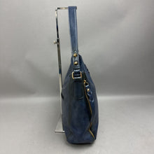 Load image into Gallery viewer, Navy Faux Leather Hobo Bag Purse (11x14x3.5")
