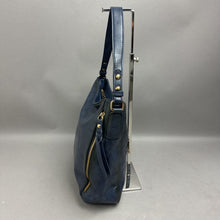 Load image into Gallery viewer, Navy Faux Leather Hobo Bag Purse (11x14x3.5")
