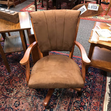 Load image into Gallery viewer, Upholstered Arm Chair on Wheels (34x26x27)
