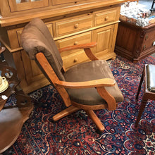 Load image into Gallery viewer, Upholstered Arm Chair on Wheels (34x26x27)
