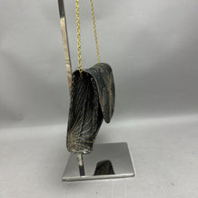 Load image into Gallery viewer, Vintage Silver &amp; Gold Metallic Woven Print Evening Bag Purse (5x8")
