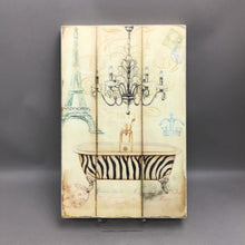 Load image into Gallery viewer, Le Bain Tiger Print Bathroom Painting (19x12)
