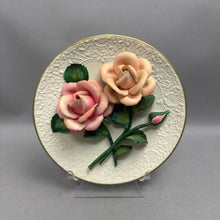 Load image into Gallery viewer, Franklin Mint Porcelain Plate - The Pink Roses of Capodimonte (8")
