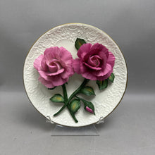 Load image into Gallery viewer, Franklin Mint Porcelain Plate - The Silver Lavender Roses of Capodimonte (8")
