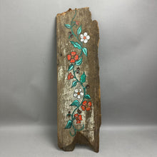 Load image into Gallery viewer, Rustic Hand Painted Flowers &amp; Berries Reclaimed Barn Wood Plaque Signed B. Hester (24.5x7.5")

