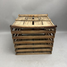 Load image into Gallery viewer, Vintage Wood Egg Crate (11x13x13")
