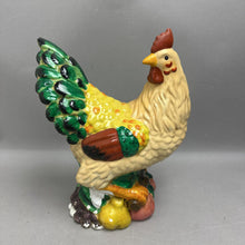 Load image into Gallery viewer, Hand Painted Ceramic Hen (11") AS IS
