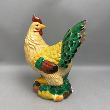 Load image into Gallery viewer, Hand Painted Ceramic Hen (11") AS IS
