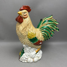 Load image into Gallery viewer, Hand Painted Ceramic Rooster (13") AS IS
