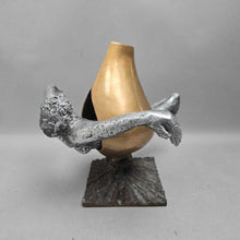 Load image into Gallery viewer, Ernest Bottomley Mixed-Metal Figural Diver Sculpture (9")
