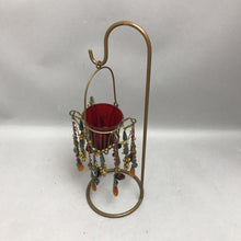 Load image into Gallery viewer, Red Ornate Glass Candle Hanging Chandelier (15")(2 Available)
