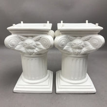 Load image into Gallery viewer, 2 Ceramic Greek Iconic Column Pedestal Riser Plant Stand (8")
