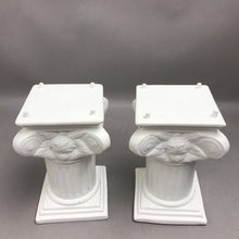 Load image into Gallery viewer, 2 Ceramic Greek Iconic Column Pedestal Riser Plant Stand (8")
